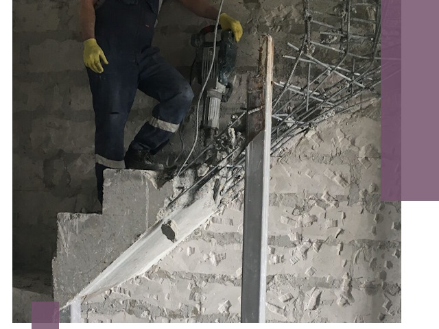 Демонтаж металлических и бетонных лестниц в Миассе