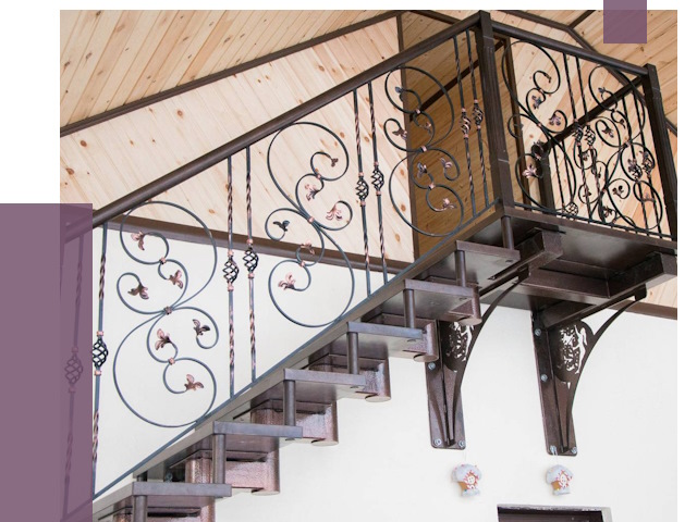 Кованые лестницы в Миассе от 79326 руб. под ключ
