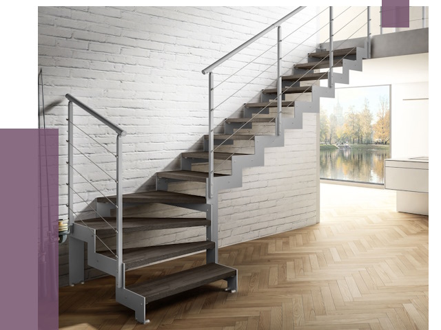 Г-образные лестницы под ключ в Миассе от 36866 руб. | ПРОЛЁТ-Мсс