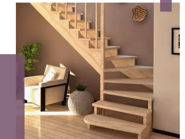 Изготовление Г-образных лестниц в Миассе от 18815 руб. 