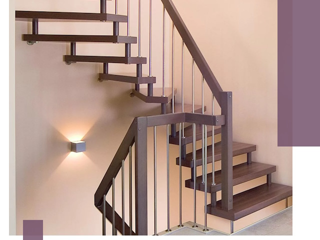 Изготовление лестниц на больцах в Миассе под ключ