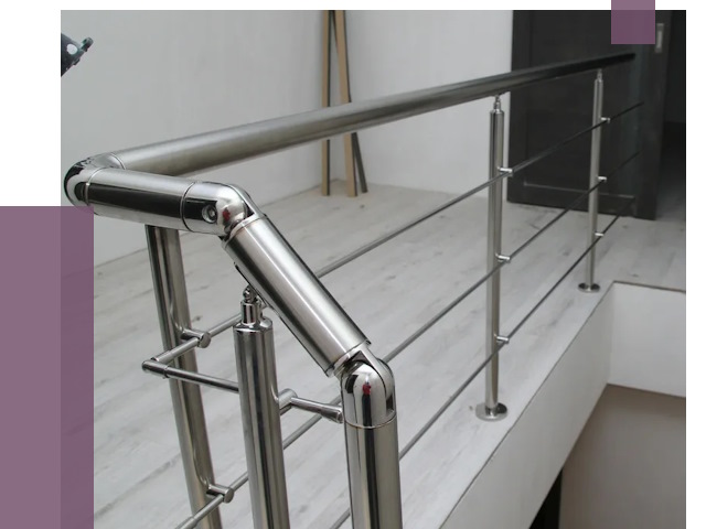 Перила из нержавеющей стали в Миассе от 8950 руб. под ключ | ПРОЛЁТ-Мсс