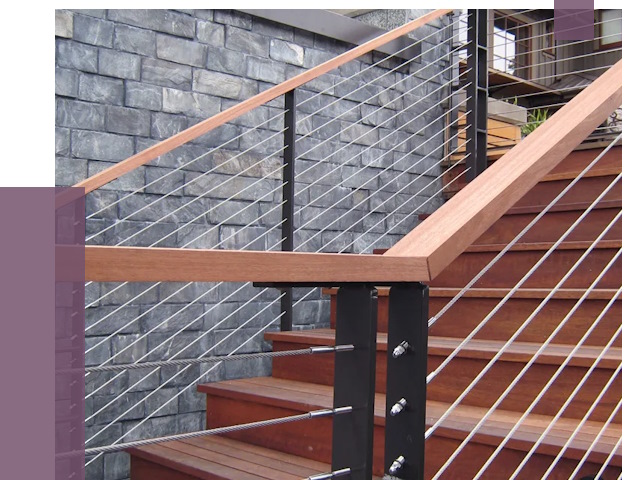 Тросовые перила под ключ в Миассе от 7729 руб. 