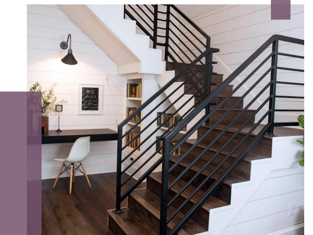 Перила для лестницы в доме в Миассе от 7373 руб. — ПРОЛЁТ-Мсс