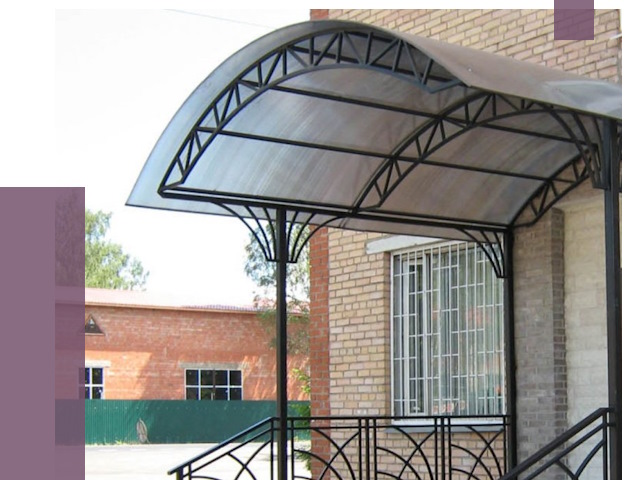 Металлические навесы и козырьки в Миассе от 12713 руб.