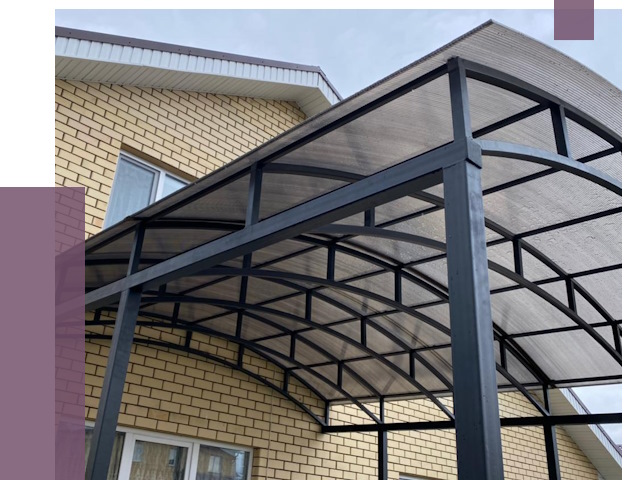 Монтаж козырьков в Миассе от 11441 руб. | ПРОЛЁТ-Мсс