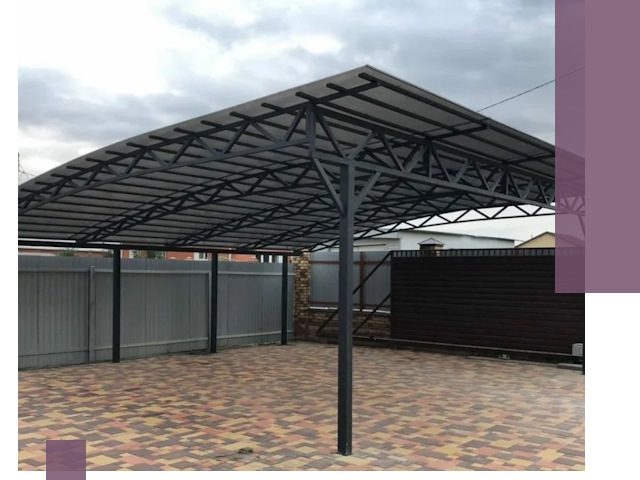 Недорогие навесы под ключ в Миассе — изготовление и монтаж