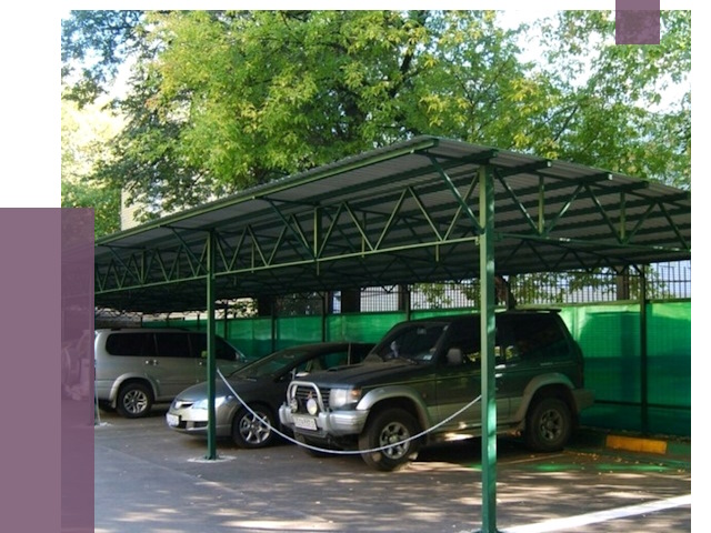 Навесы для парковки в Миассе от 79835 руб. заказать | ПРОЛЁТ-Мсс