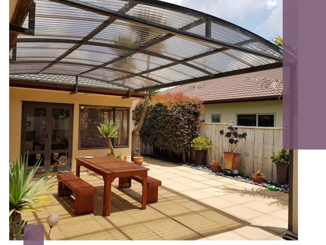 Навесы во двор под ключ в Миассе — изготовление и монтаж