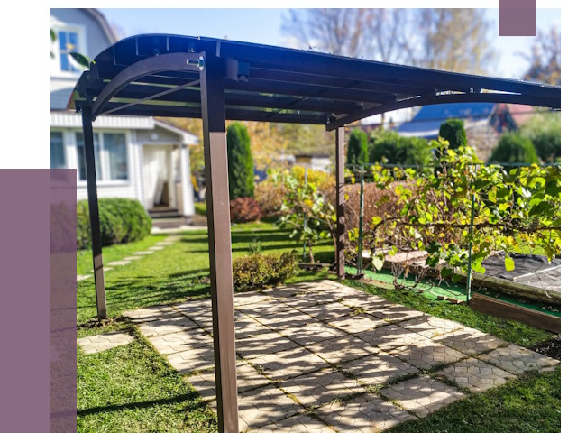 Навесы для дачи в Миассе от 12662 руб. под ключ — ПРОЛЁТ-Мсс