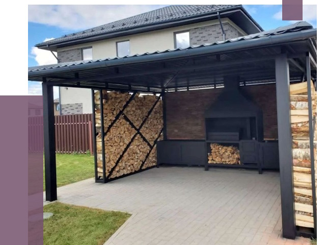 Навесы для барбекю в Миассе от 12662 руб. под ключ | ПРОЛЁТ-Мсс