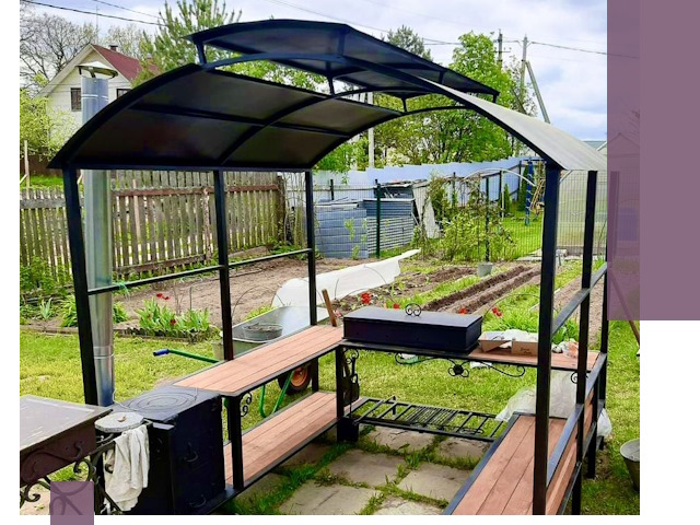 Навесы для барбекю в Миассе: изготовление, монтаж и демонтаж