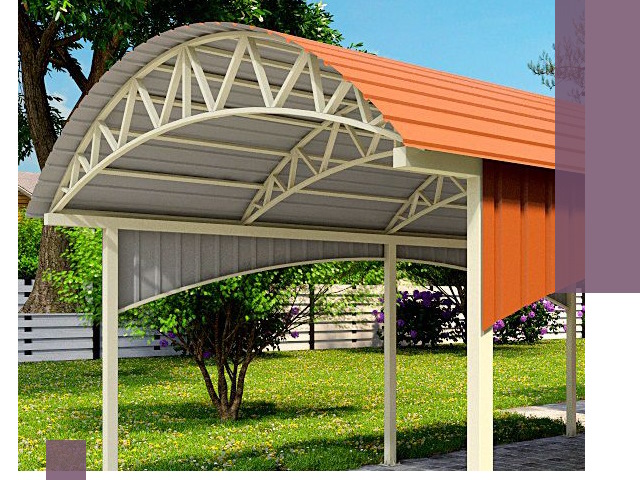 Навесы из профнастила под ключ в Миассе — установка и монтаж