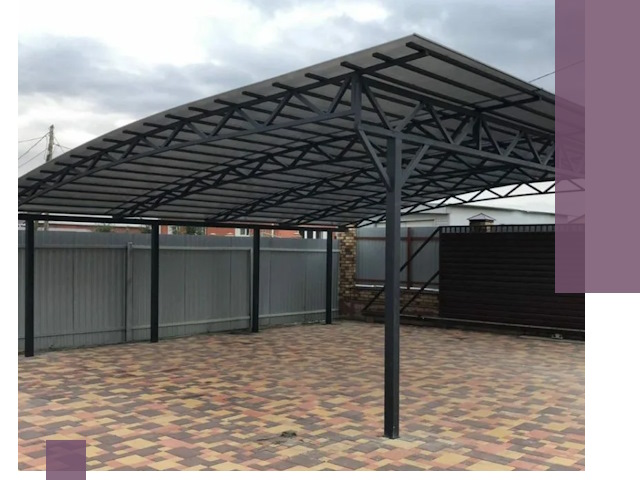 Металлические навесы под ключ в Миассе — изготовление и монтаж