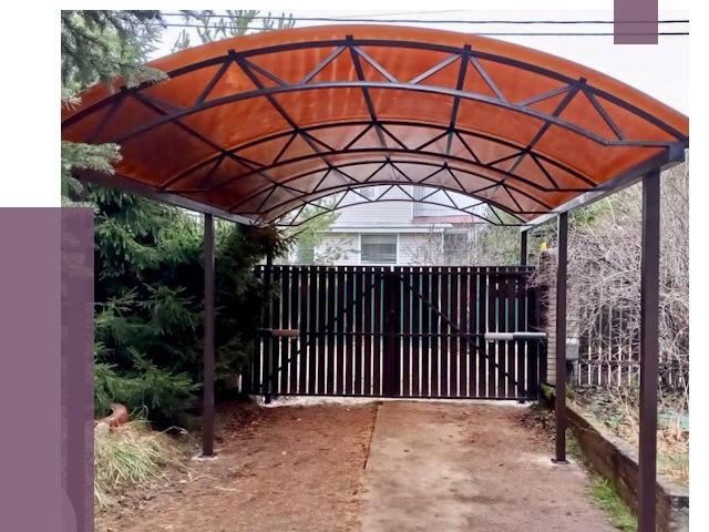 Арочные навесы в Миассе от 12662 руб. — изготовление и монтаж | ПРОЛЁТ-Мсс