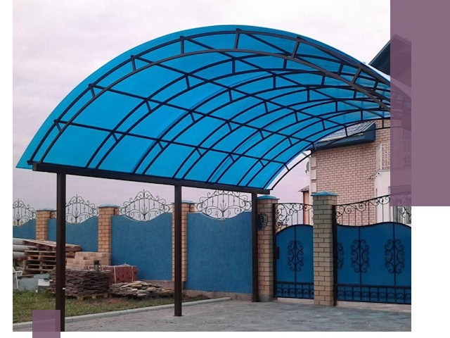 Арочные навесы под ключ в Миассе — изготовление и монтаж