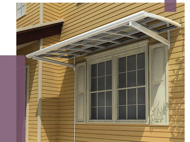 Козырьки над окнами в Миассе от 7577 руб. — монтаж, покупки | ПРОЛЁТ-Мсс