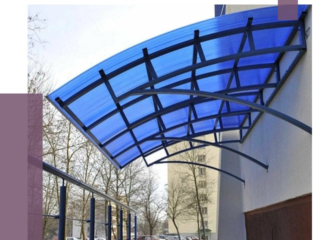 Козырьки из поликарбоната в Миассе от 4271 руб. под ключ | ПРОЛЁТ-Мсс