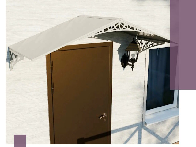 Металлические козырьки на входы и террасы в Миассе