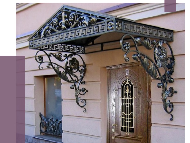 Кованые козырьки в Миассе под ключ от 12662 руб. — ПРОЛЁТ