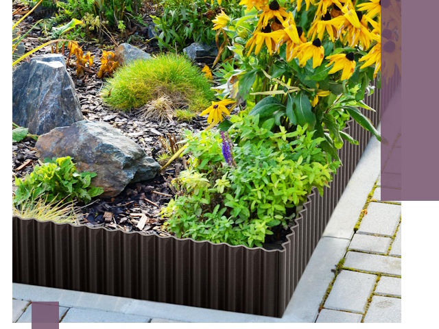 Металлические бордюры для клумб в Миассе — производство и монтаж